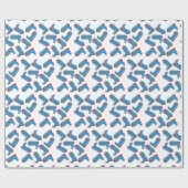 Western Blue and Red Cowboy Boots Geschenkverpacku Geschenkpapier (Flach)