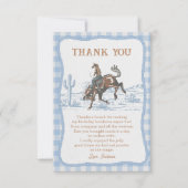 Western Blue Boys Rodeo Cowboy Dankeskarte (Vorderseite)