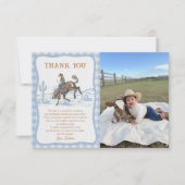 Western Blue Boys Rodeo Cowboy Dankeskarte (Vorderseite)