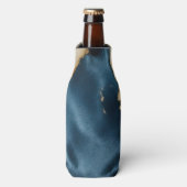 Western Blue Brown Gold Cowhide Flaschenkühler (Flaschenvorderseite)