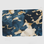 Western Blue Brown Gold Cowhide Golfhandtuch (Horizontal)