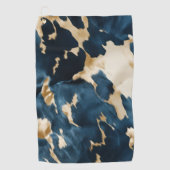 Western Blue Brown Gold Cowhide Golfhandtuch (Vorderseite)