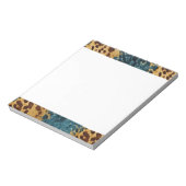 Western Blue Brown Gold Cowhide Notizblock (Rotiert)