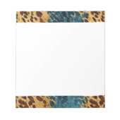 Western Blue Brown Gold Cowhide Notizblock (Vorderseite)