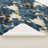 Western Blue Brown Gold Cowhide Sherpadecke (3/4)