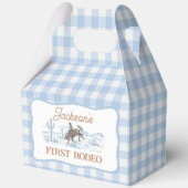 Western Blue Cowboy Rodeo Birthday Geschenkschachtel (Vorderseite)