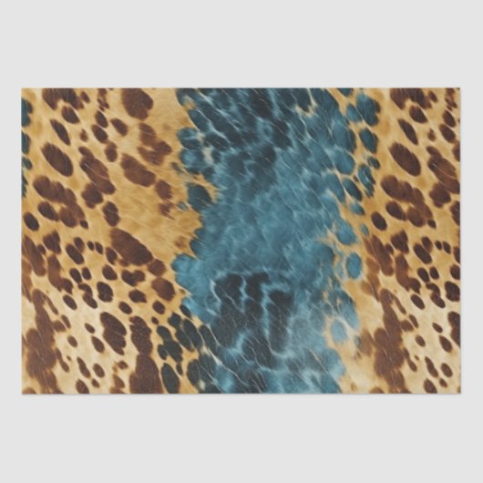Western Blue Gold Cowhide Seidenpapier (Vorderseite)