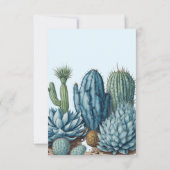 Western Blue Little Cowboy Rodeo Kinderdusche Dankeskarte (Rückseite)