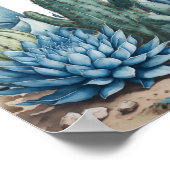 Western Blue Little Cowboy Rodeo Kinderdusche Poster (Ecke)