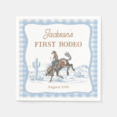 Western Blue Rodeo Birthday Paper Napkin Serviette (Vorderseite)