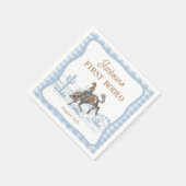 Western Blue Rodeo Birthday Paper Napkin Serviette (Ecke)