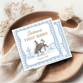 Western Blue Rodeo Birthday Paper Napkin Serviette
