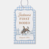Western Blue Rodeo Cowboy Geschenkanhänger (Vorderseite)