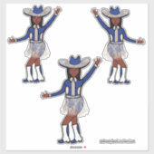 Western Blue Silver Stickers #1 Aufkleber (Blatt)
