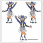 Western Blue Silver Stickers #2 Aufkleber (Blatt)