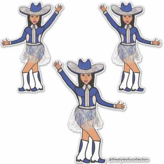 Western Blue Silver Stickers #2 Aufkleber (Vorderseite)