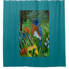 Western Bluebird Duschvorhang