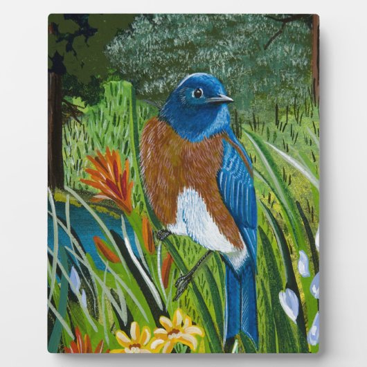 Western Bluebird Fotoplatte (Vorderseite)