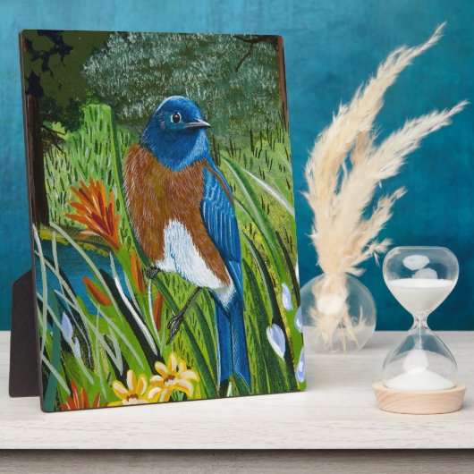 Western Bluebird Fotoplatte (Seite)