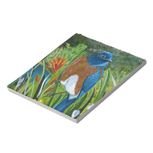 Western Bluebird Notizblock (Rotiert)