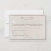 Western Blumenkohl Cowboy hat Speisen UAWG RSVP Karte (Rückseite)