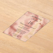 Western Blush Pink Faux Cowhide Birthday Acryleinladungen (Ablage )