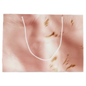 Western Blush Pink Imitats Cowhide Geburtstag Große Geschenktüte (Rückseite)