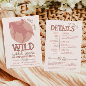 Western Blush Wild West Cowgirl Bachelorette Einladung