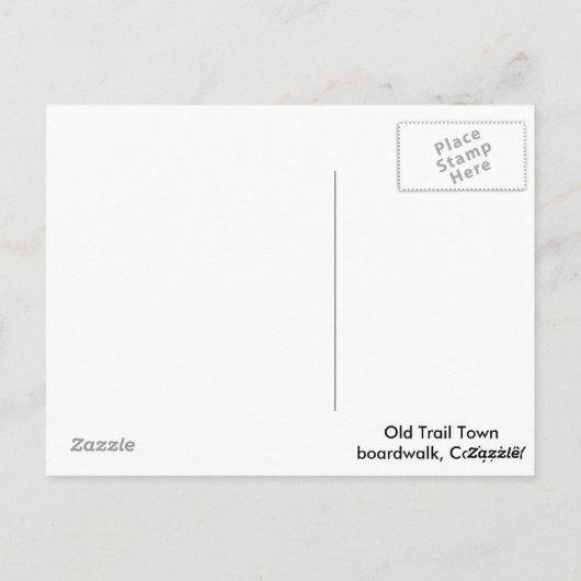 Western Boardwalk Postkarte (Rückseite)