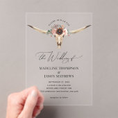 Western Bohemische Blumenkuh Hochzeit Acryleinladungen (Insitu (Handheld))