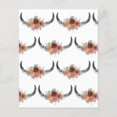 Western Bohemische Blütenkuh Hochzeit (Rückseite)