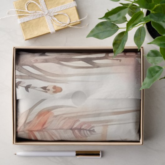 Western BoHo Aquarellfarbendekoupage Seidenpapier (Geschenk)