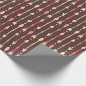 Western Boho Arrows Wüste Cowgirl Pattern Geschenkpapier (Ecke)