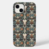 Western Boho Bull Skull Floral Case-Mate iPhone Hülle (Rückseite)