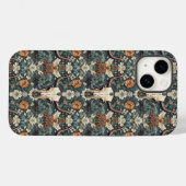 Western Boho Bull Skull Floral Case-Mate iPhone Hülle (Rückseite (Horizontal))