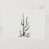 Western Boho Cacti Wüste Landschaft Hochzeit Detai Begleitkarte (Rückseite)