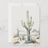 Western Boho Cactus Wüste Landscape Baby Shower Einladung (Rückseite)