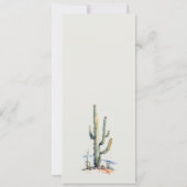 Western Boho Cactus Wüste Landscape Brautparty Einladung (Rückseite)