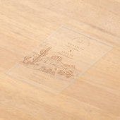 Western Boho Cactus Wüste Landscape Wedding Acryleinladungen (Ablage )