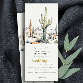 Western Boho Cactus Wüste Landscape Wedding Einladung