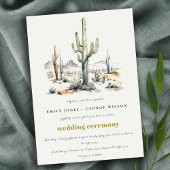Western Boho Cactus Wüste Landscape Wedding Einladung
