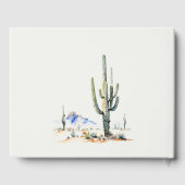 Western Boho Cactus Wüste Landscape Wedding Gästebuch (Rückseite)