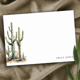 Western Boho Cactus Wüste Landscape Wedding Mitteilungskarte