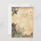 Western Boho Cactus Wüste Landscape Wedding RSVP Karte (Rückseite)