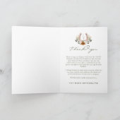 Western Boho Country Lace Foto Abschluss Dankeskarte (Innenseite)