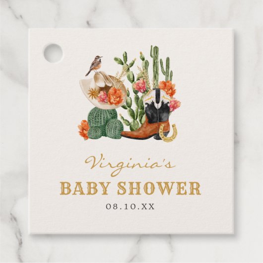 Western Boho Cowboy Geschenkanhänger (Vorderseite)