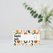 Western Boho Cowboy Wüstenkaktus Visitenkarte (Stehend Vorderseite)