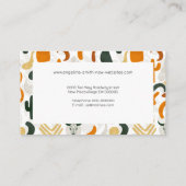 Western Boho Cowboy Wüstenkaktus Visitenkarte (Rückseite)