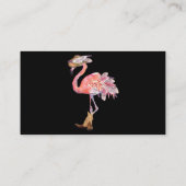 Western Boho Cowgirl Flamingo Print Visitenkarte (Rückseite)