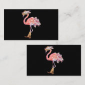 Western Boho Cowgirl Flamingo Print Visitenkarte (Vorne/Hinten)